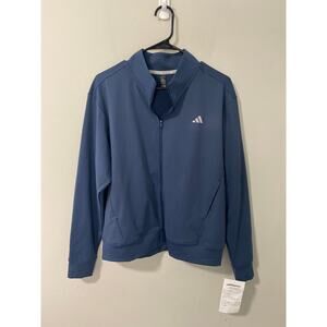 NWT Adidas Full Zip Layering Top Athletic Training Jacket, Blue Size Medium